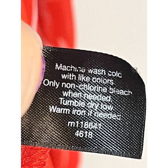 Lane Bryant Top Women 18 Red Sheer Circle Twee Festive Mature Classic Preppy 80s - Picture 13 of 15